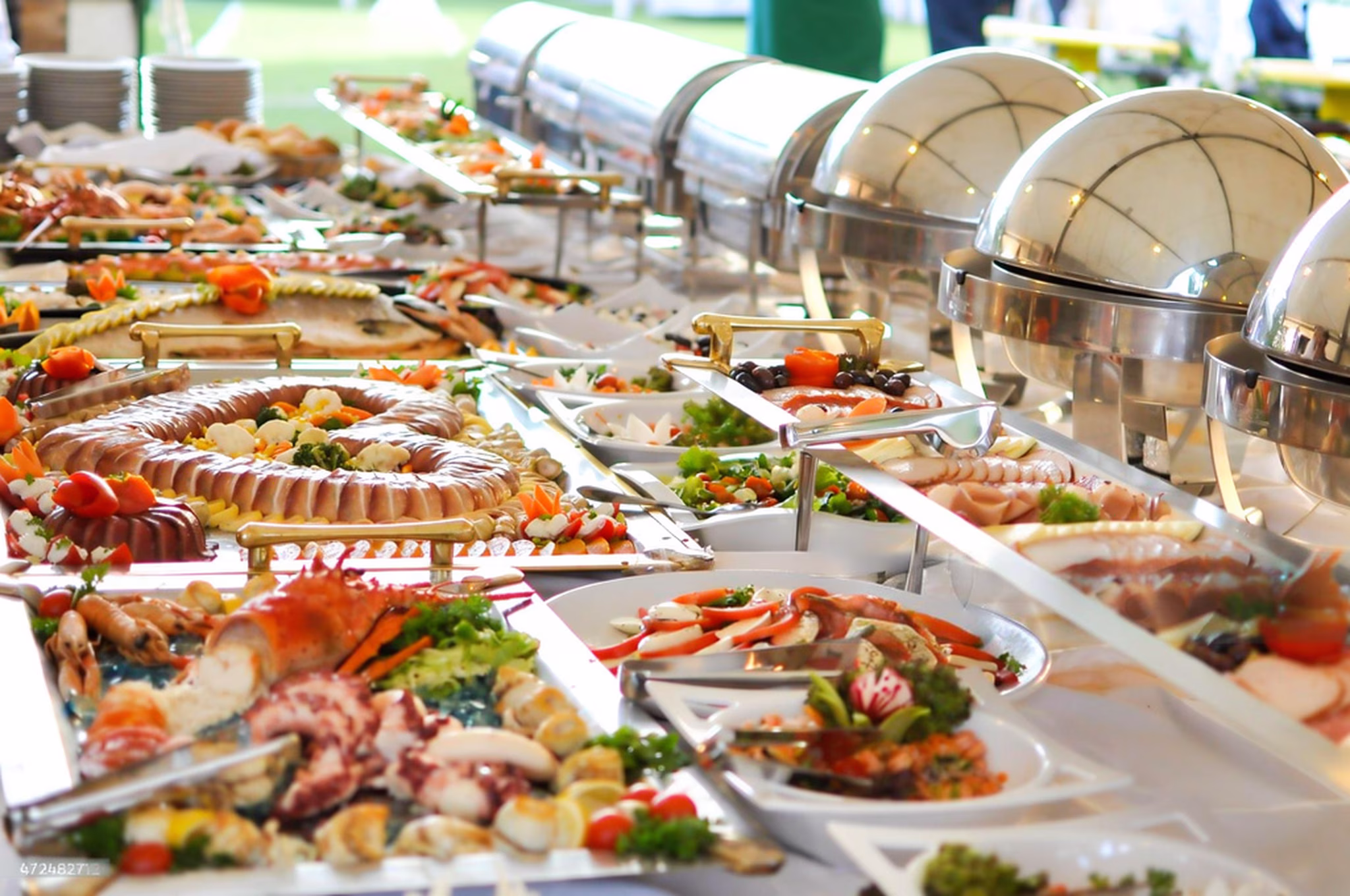 Grand gourmet buffet spread